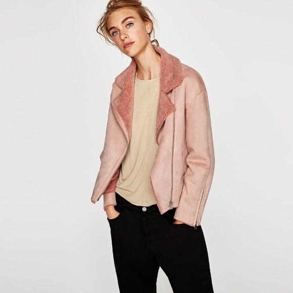 zara pink suede jacket
